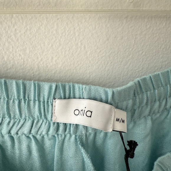 Onia Chloe wide leg slit coverup pants-Aqua-Medium NWT - Picture 9 of 10